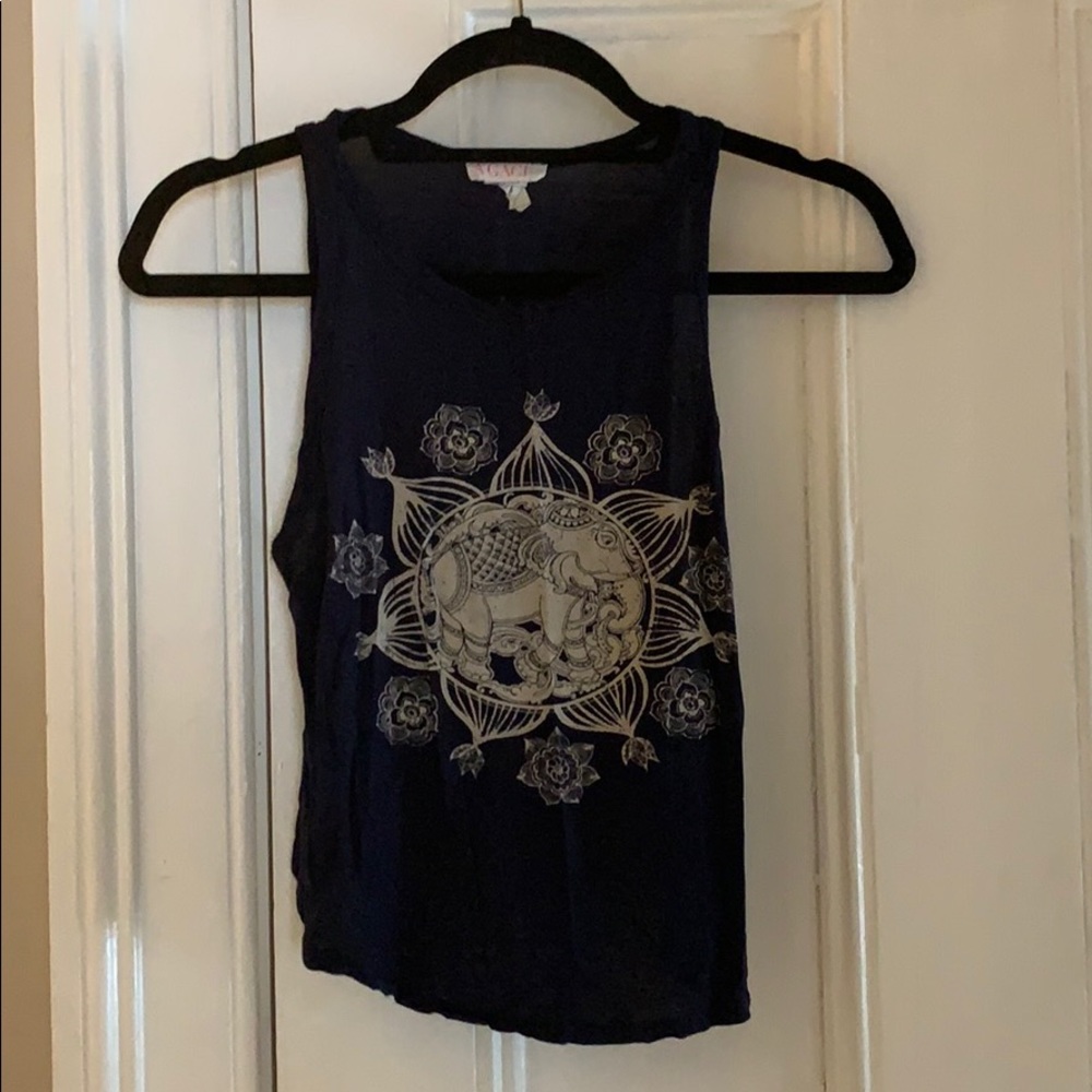 Crop dark navy tank